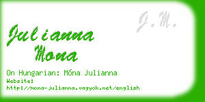 julianna mona business card